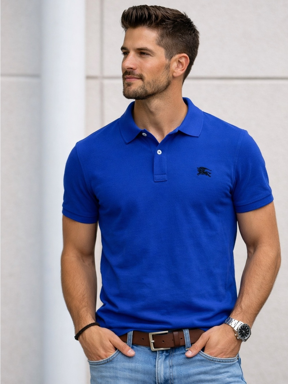 Burberry Blue Polo Shirt